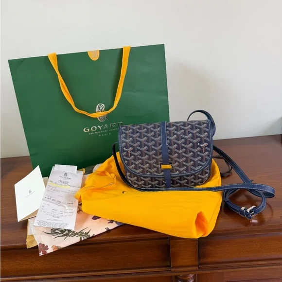 Goyard Navy Blue Belvedere PM Bag - Picture 5 of 10